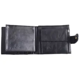 Rhett Distressed Look PU Wallet Black Coin